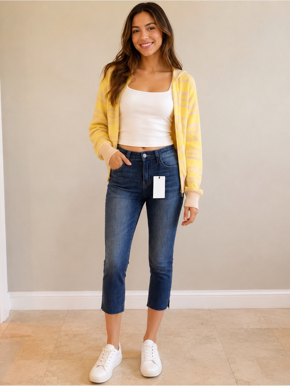 EVIDNT  STRAIGHT LEG  JEANS CAPRI SIZE 24 SKINNY NWT​